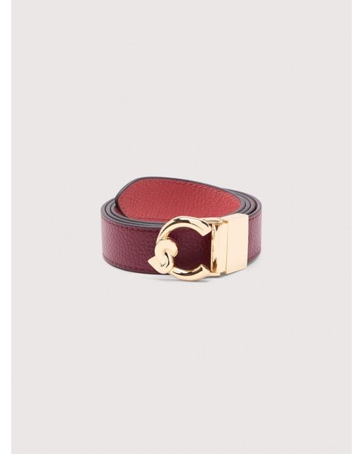 Coccinelle Pink Gürtel Aus Genarbtem Leder C-Me Bicolor