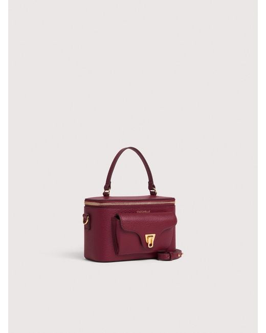 Coccinelle Pink Grained Leather Minibag Beat Generation