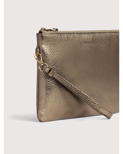 Coccinelle Natural Grained Leather Pouch C-Me Softy Medium