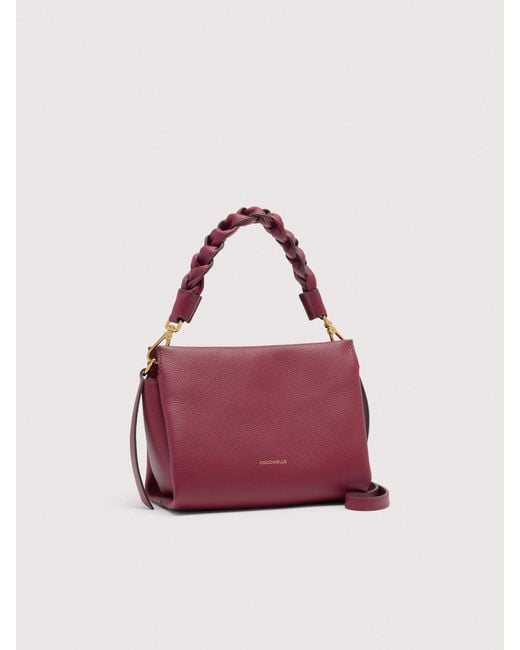 Coccinelle Pink Henkeltasche Aus Doubleface-Leder Boheme Small