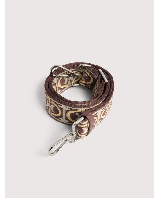 Coccinelle White Jacquard Fabric Shoulder Strap Monogram