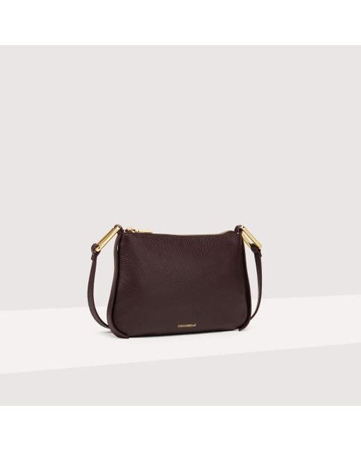 Coccinelle Brown Grained Leather Minibag Magie Small