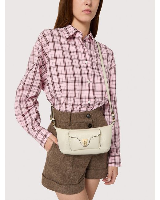 Coccinelle White Grained Leather Minibag Beat Generation Mini