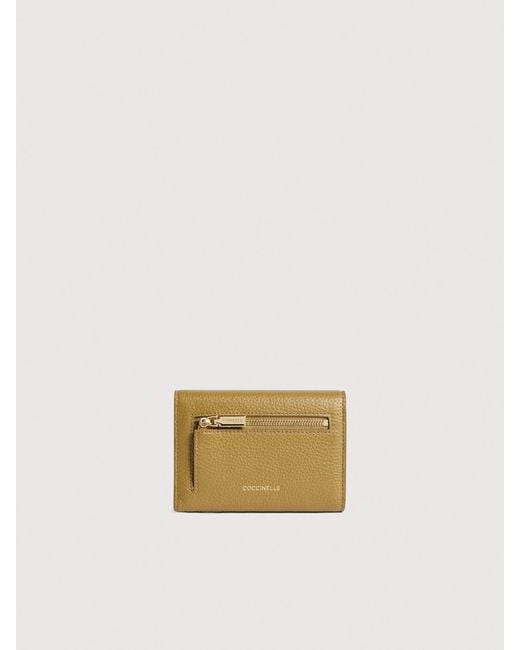 Coccinelle Natural Medium Grained Leather Wallet C-Me Medium