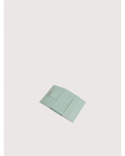 Coccinelle Green Large Grainy Leather Purse Metallic Large