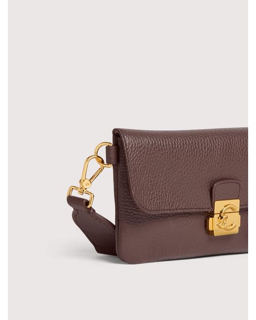 Coccinelle Multicolor Grained Leather Minibag C-Me Lock Mini