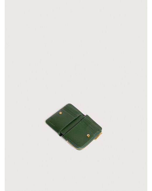 Coccinelle Green Smooth Leather Wallet C-Me Small