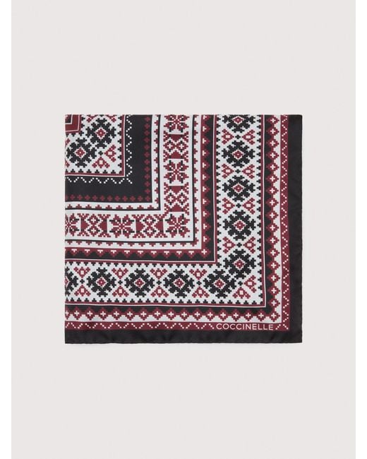 Coccinelle Multicolor Silk Foulard Nordic Frames