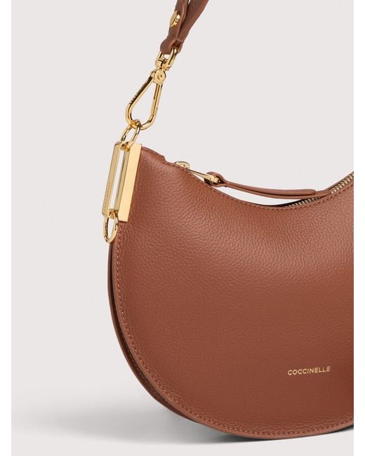 Coccinelle White Two-Sided Leather Shoulder Bag Sunup Small