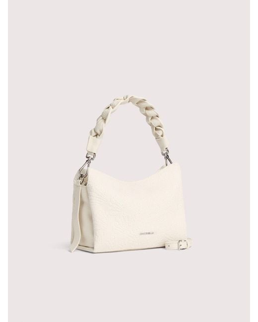 Coccinelle Natural Shells Textured Fabric Handbag Boheme Small
