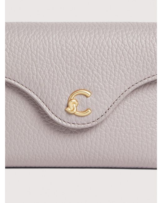 Coccinelle White Medium Grained Leather Wallet C-Me Medium