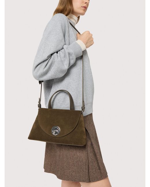 Coccinelle Natural Suede Handbag Nikla Small
