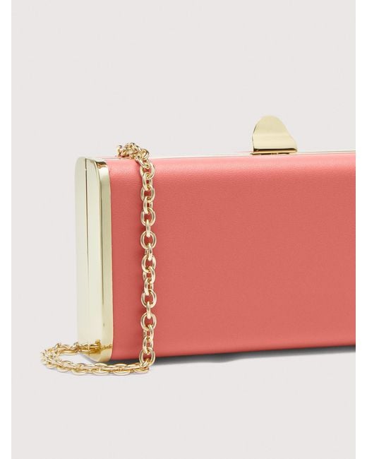 Coccinelle Pink Clutch Aus Glattleder Liv