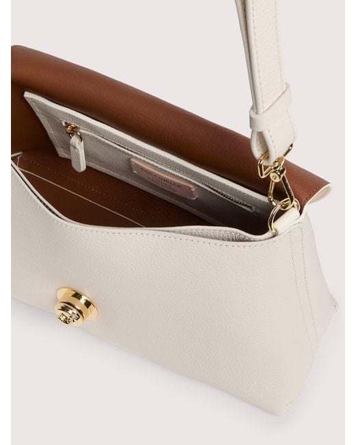 Coccinelle Natural Two-Sided Leather Shoulder Bag Nikla Medium