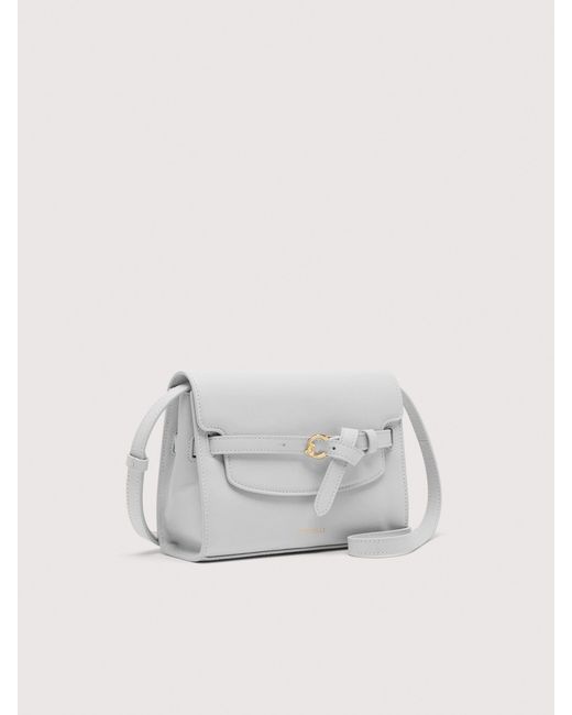 Coccinelle White Smooth Leather Crossbody Bag Sabine Small
