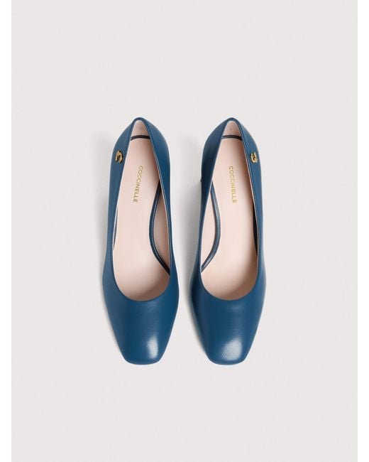 Coccinelle Blue Smooth Leather Pumps C-Everyday