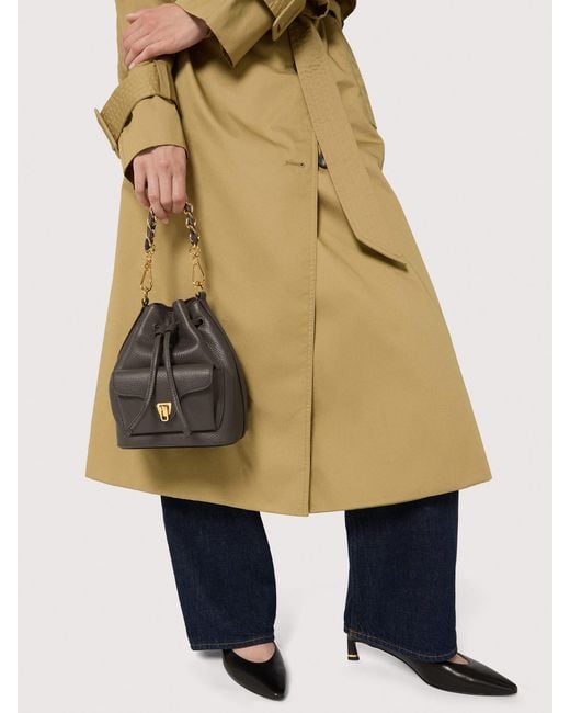 Coccinelle Multicolor Grained Leather Bucket Bag Beat Generation Small