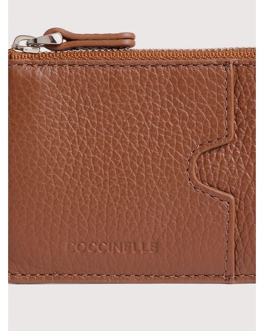 Coccinelle Multicolor Grained Leather Card Holder Smart To Go Small