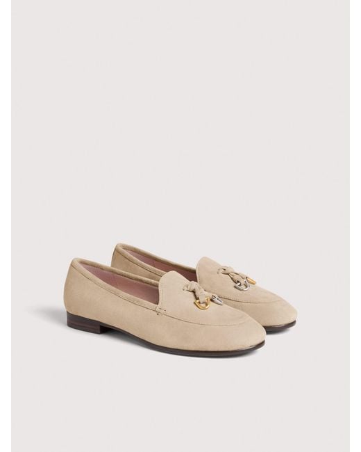 Coccinelle Natural Smooth Leather Loafers Loop Suede