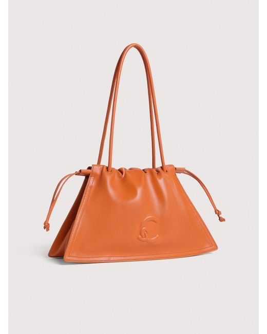 Coccinelle Orange Smooth Leather Shoulder Bag Dulse Medium