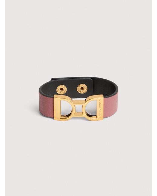 Coccinelle Multicolor Grained Leather Bracelet Arlettis Ribbon