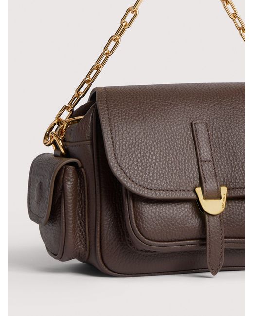 Coccinelle Natural Grained Leather Minibag Campus Mini