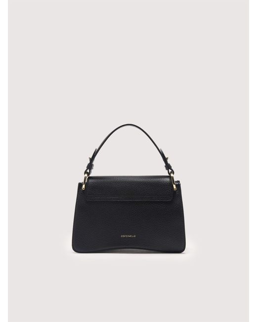 Coccinelle Blue Grained Leather Handbag C-Me Small