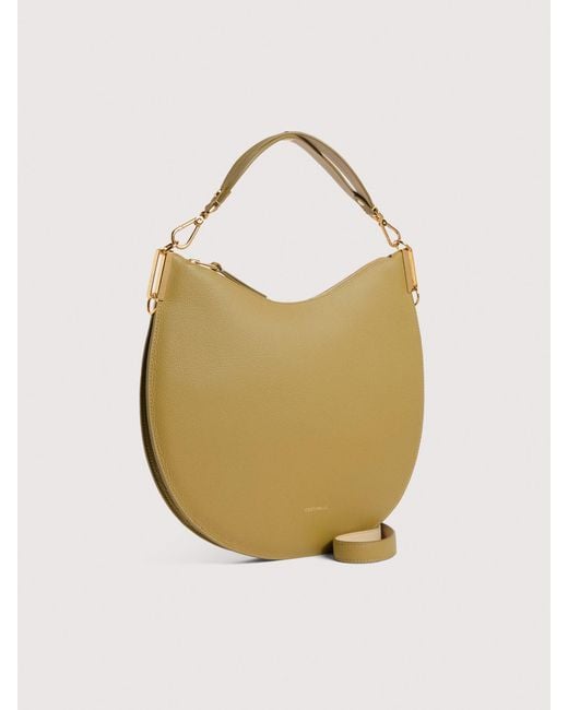 Coccinelle Natural Two-Sided Leather Shoulder Bag Sunup Large