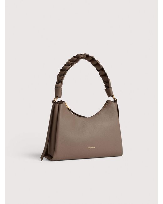 Coccinelle Natural Schultertasche Aus Doubleface-Leder Boheme Small