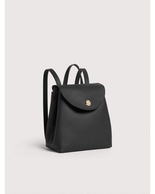 Coccinelle Black Grained Leather Backpack Nikla Mini
