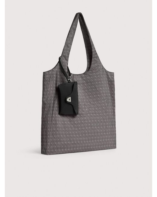 Coccinelle Gray Monogram Nylon And Nylon Tote Bag Smart To Go Beat Medium