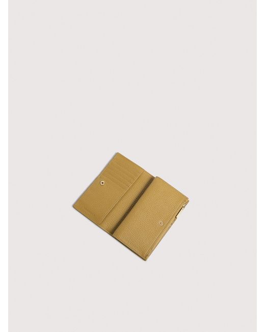 Coccinelle Natural Medium Grained Leather Wallet Metallic Medium