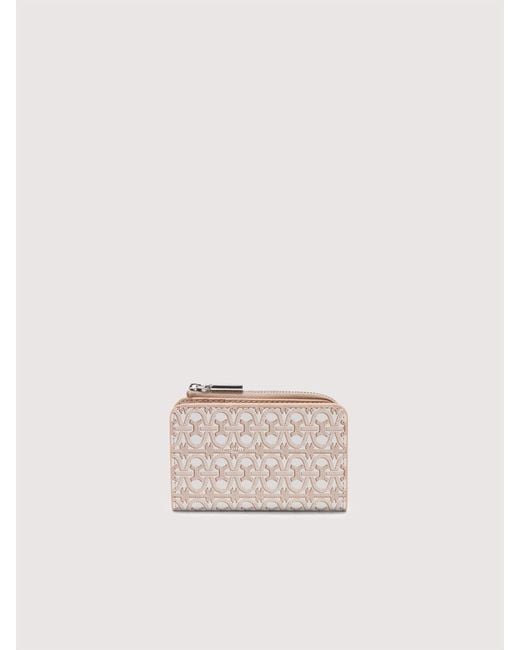 Coccinelle Multicolor Kartenetui Aus Mit Beschichtetem Canvas Mit Monogram-Muster Und Genarbtem Leder Metallic Coated Monogram