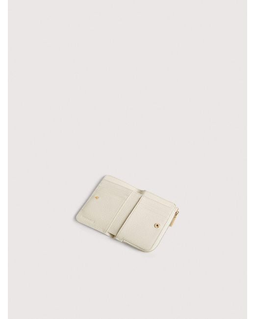 Coccinelle Natural Small Grained Leather Wallet Metallic Small