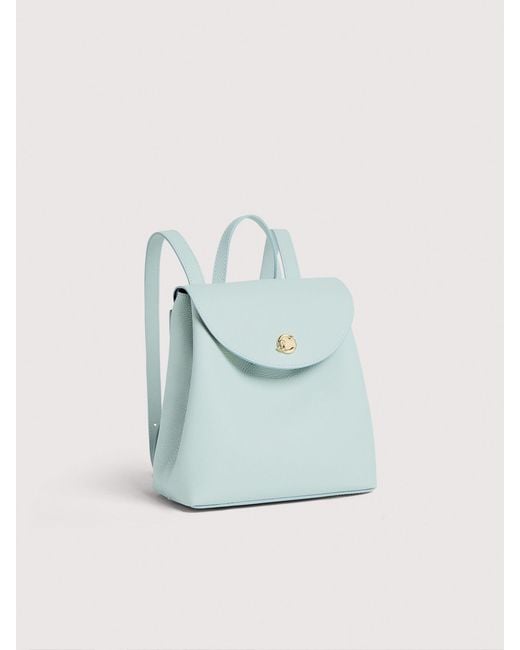 Coccinelle Blue Grained Leather Backpack Nikla Mini