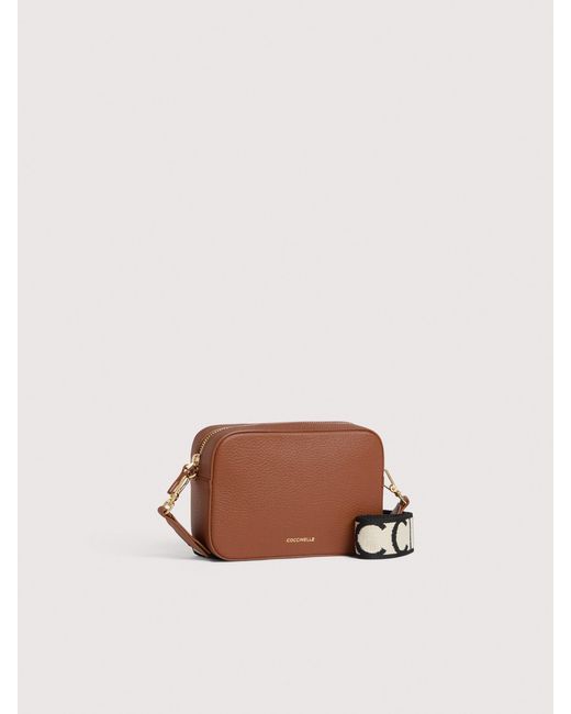 Coccinelle Multicolor Grained Leather Crossbody Bag Tebe Small