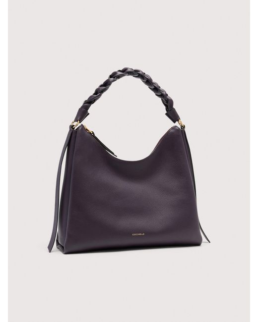 Coccinelle Blue Schultertasche Aus Doubleface-Leder Boheme Medium