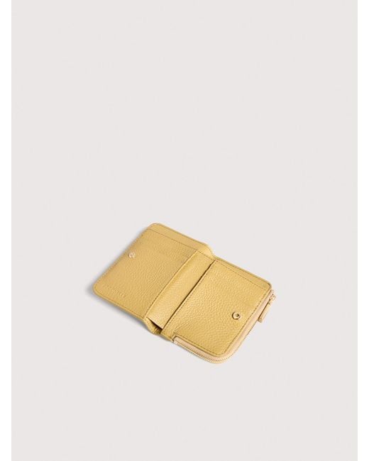Coccinelle Natural Small Grained Leather Wallet Metallic Small