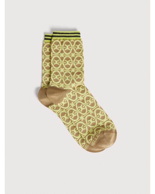 Coccinelle Metallic Cotton-Blend Socks Monogram