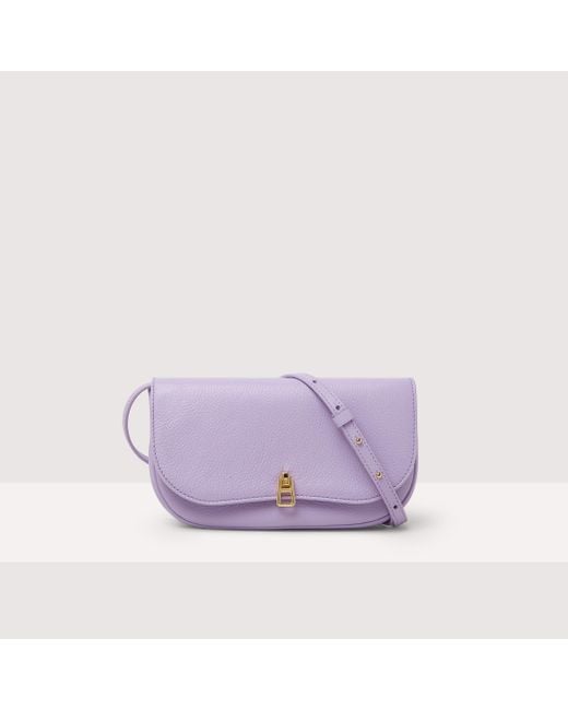 Minibag in pelle con Grana Magie di Coccinelle in Purple
