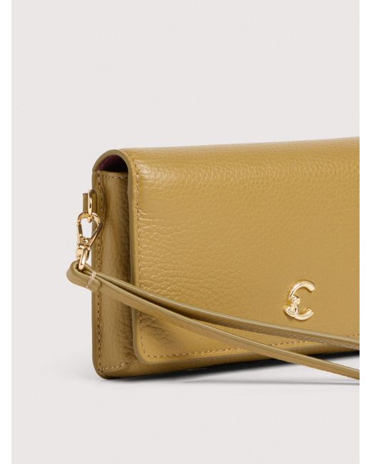 Coccinelle Natural Grained Leather Pouch C-Me Small