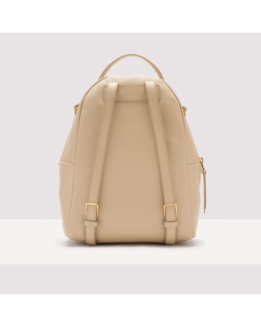 Coccinelle Natural Grainy Leather Backpack Lea Medium