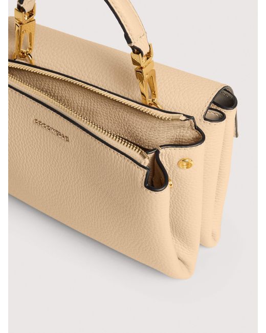 Coccinelle Natural Henkeltasche Aus Genarbtem Leder Arlettis Small