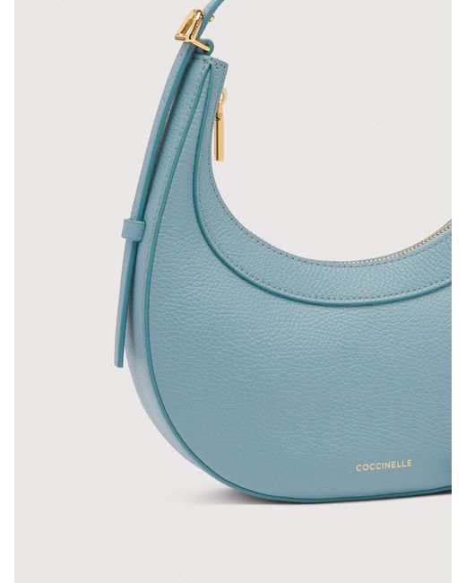 Coccinelle Blue Grained Leather Minibag Whisper