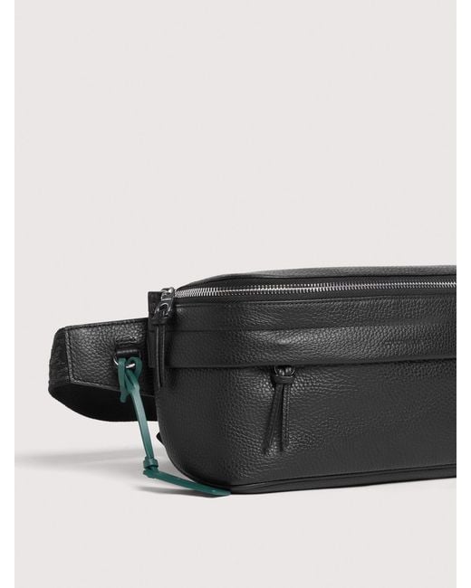 Coccinelle Black Grained Leather Waist Bag Smart To Go Medium