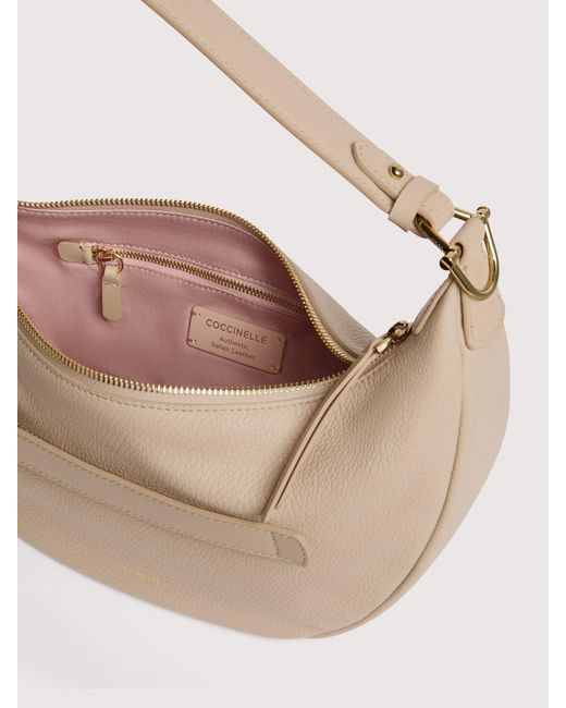 Coccinelle Multicolor Hobo Bag Aus Genarbtem Leder Paki Medium