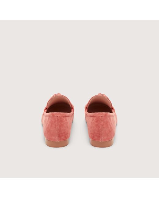 Coccinelle Red Suede Loafers Beat Suede
