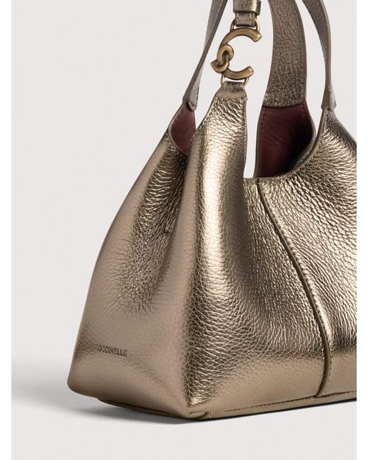 Coccinelle Natural Grained Leather Handbag C-Easy Small