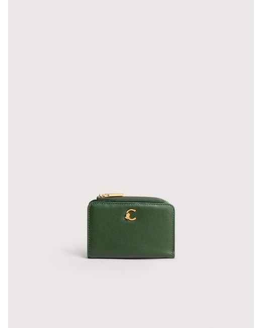 Coccinelle Green Smooth Leather Wallet C-Me Small