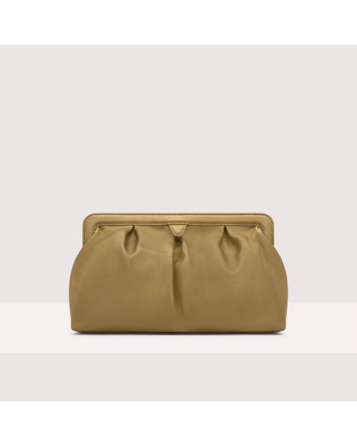 Coccinelle Natural Smooth Leather Clutch Bag Diletta